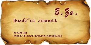 Buzási Zsanett névjegykártya